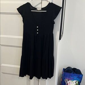 See You Monday Elegant Black Mini Dress